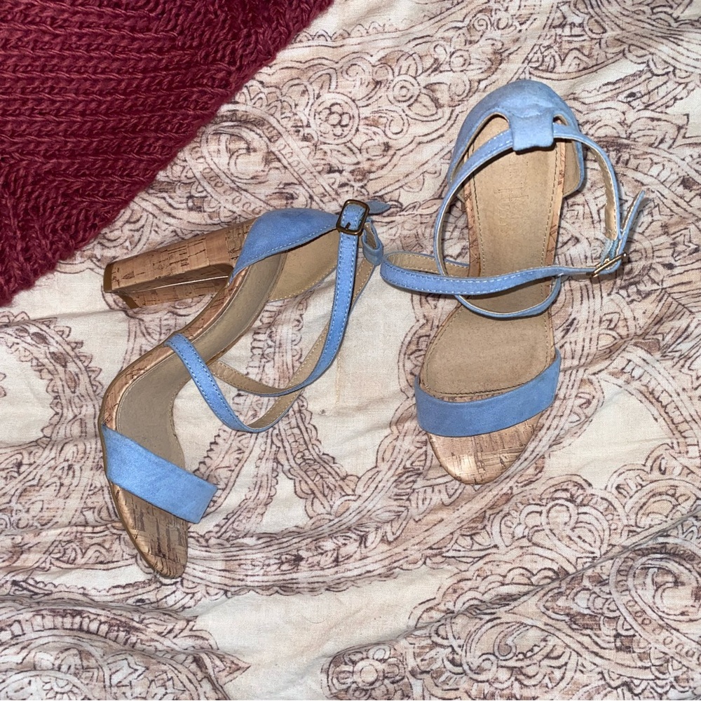 Blue Strapy Heels